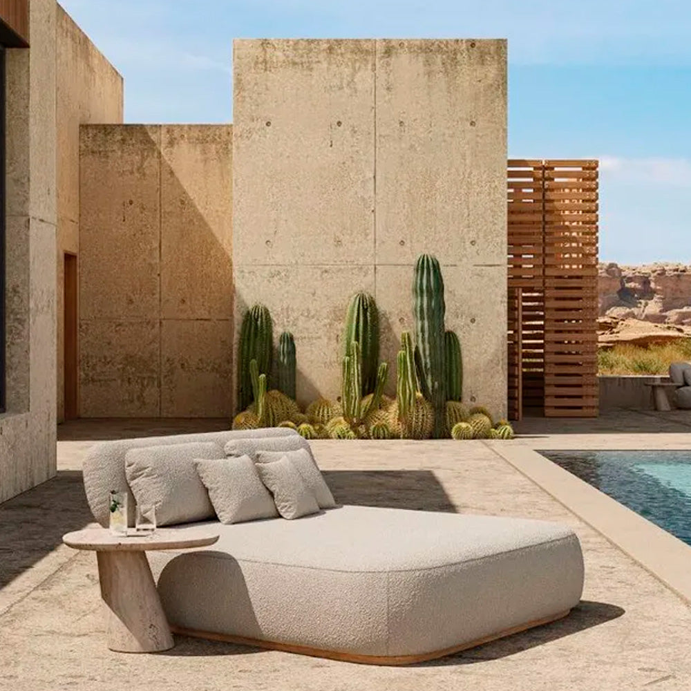 Bubble Outdoor Side Table – Travertine