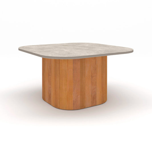 Dove Side Table – Teak Natural | Armani Dark Grey
