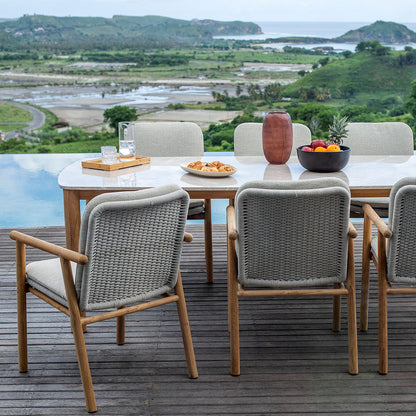 Benoa Teak Armchair - Linnen