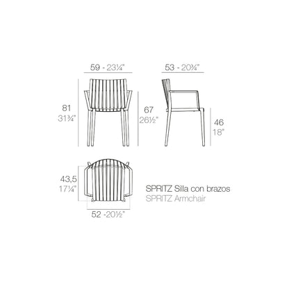 Spritz Chair with Armrests
