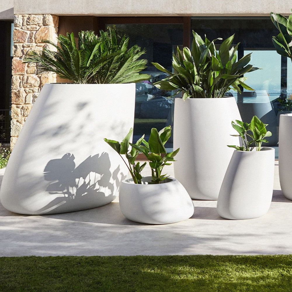 Stone Planter - White