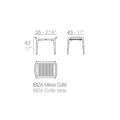 Vondom Ibiza Side Table - Pickle