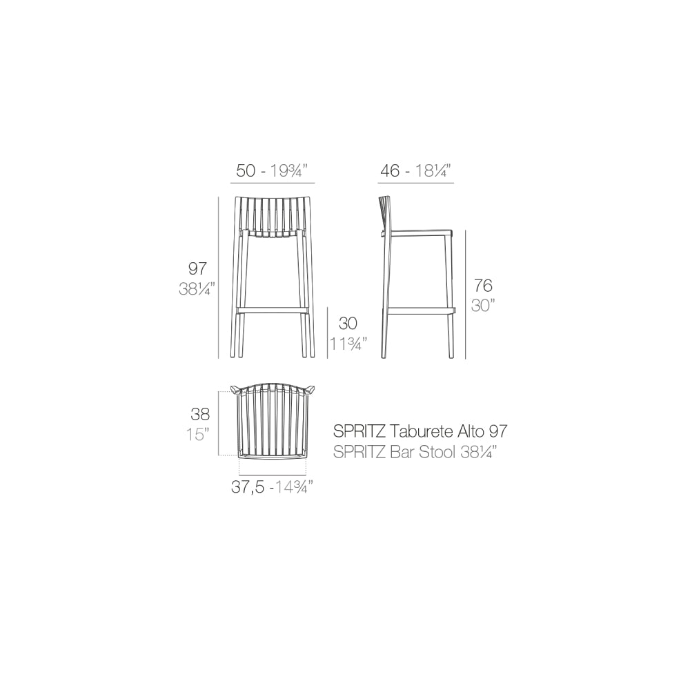 Spritz Bar Stool - Mustard