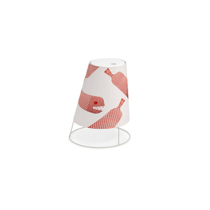 Cone, Small Lamp 17.5 x 17.5 x 22 cm - Matte white|Red fish