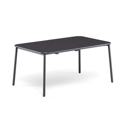 Yard 6+4 Seats Extensible Table 160+55+55X97,5 cm - Black