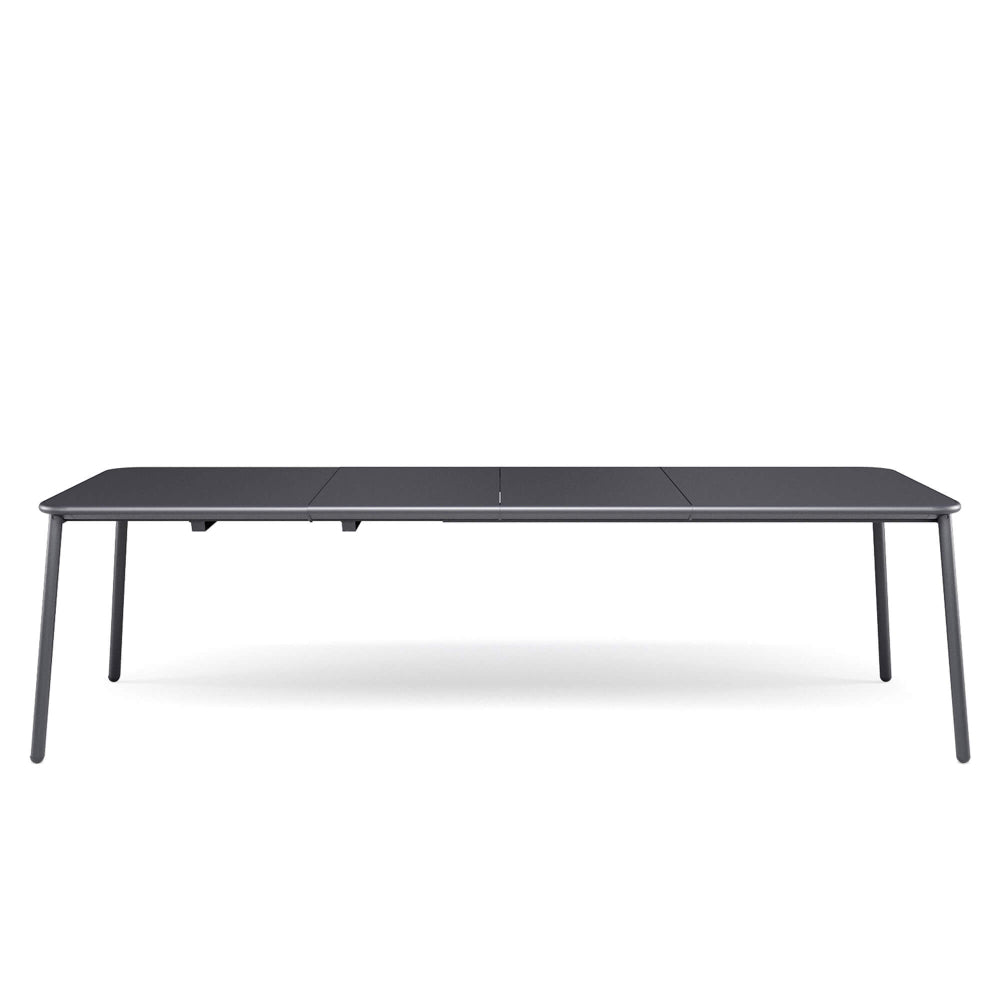 Yard 6+4 Seats Extensible Table 160+55+55X97,5 cm - Black