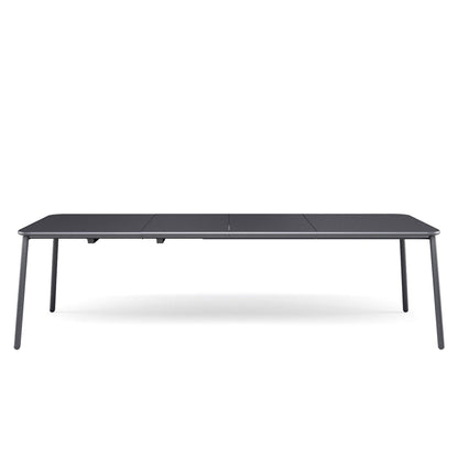 Yard 6+4 Seats Extensible Table 160+55+55X97,5 cm - Black