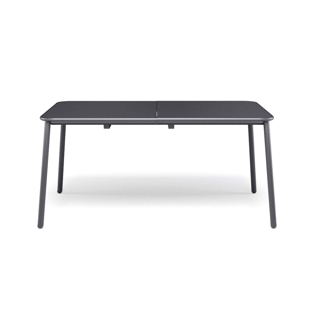 Yard 6+4 Seats Extensible Table 160+55+55X97,5 cm - Black