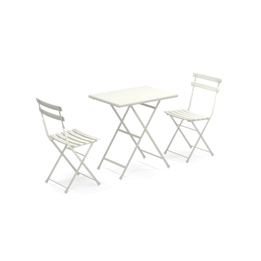 Arc en ciel Set 2 folding chairs 1 folding table - Matt white