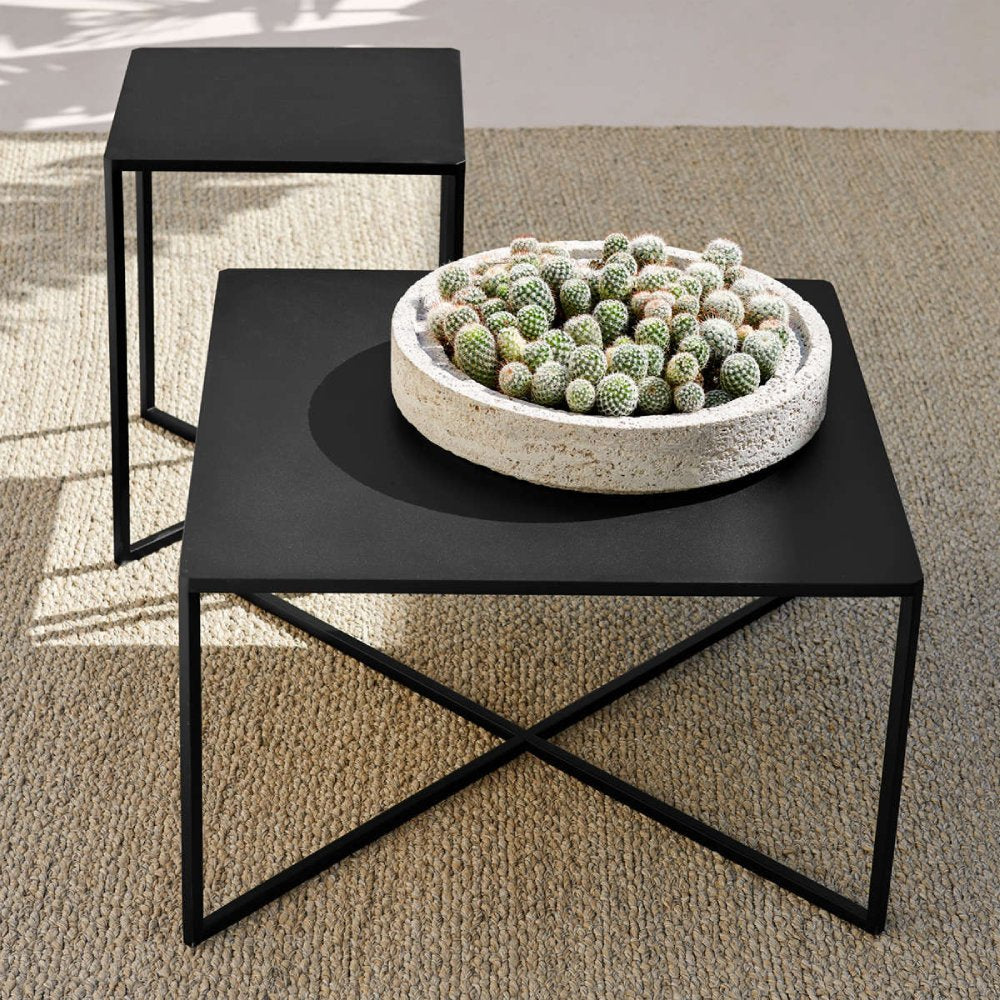 Natal Alu X Square Side Table - Wengé