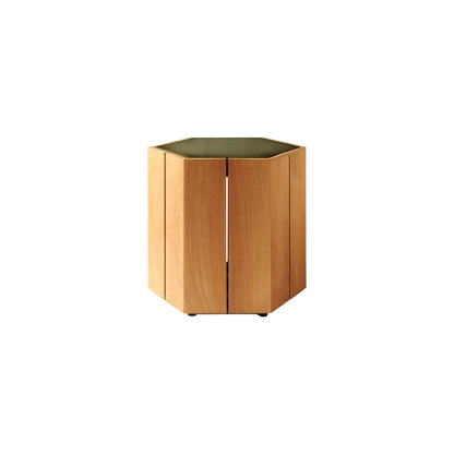 Hexagon High Side Table - Lavastone Moss