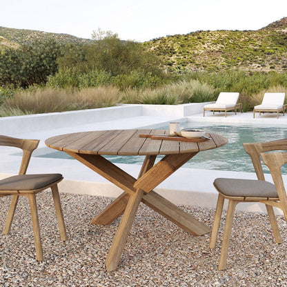 Circle Teak Outdoor Dining Table