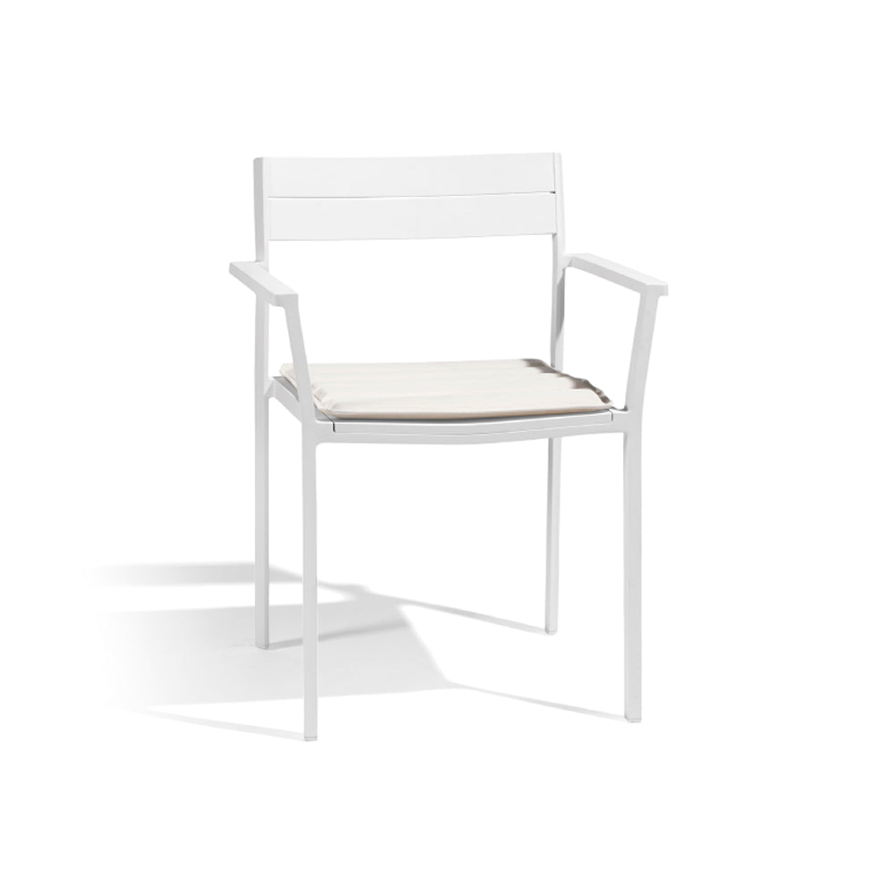 Metris Dining Armchair - White