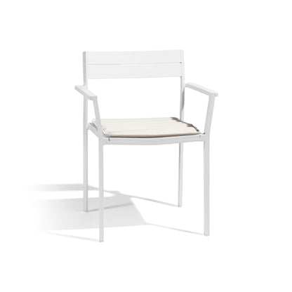 Metris Dining Armchair - White