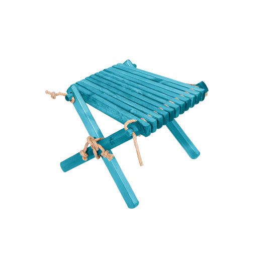 Lilli Foot Stool - Pine Turquoise