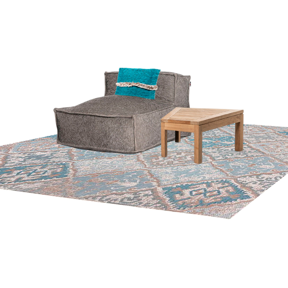 Silky Seat Pouf Lounge Set - Grey