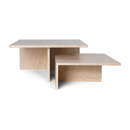 Distinct Grande Duo Tables - Travertine
