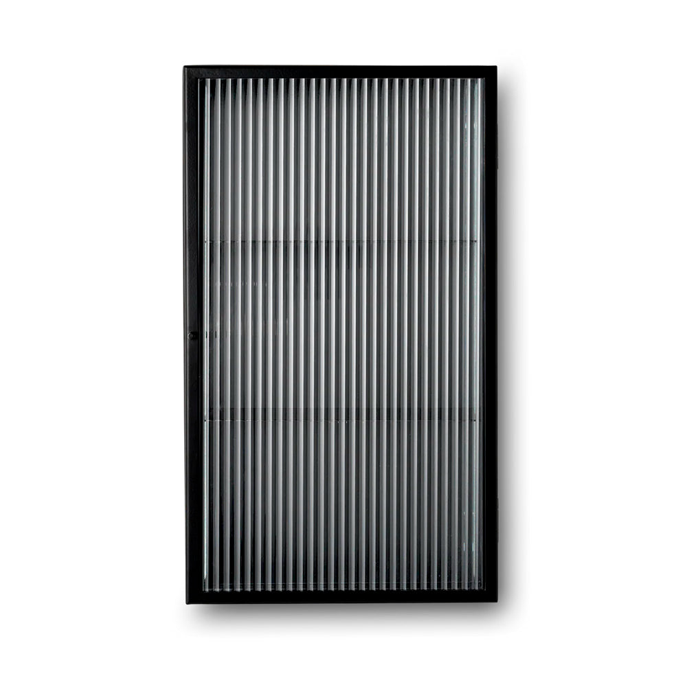 Haze Wall Cabinet - Reeded Glass - Black