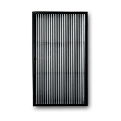 Haze Wall Cabinet - Reeded Glass - Black