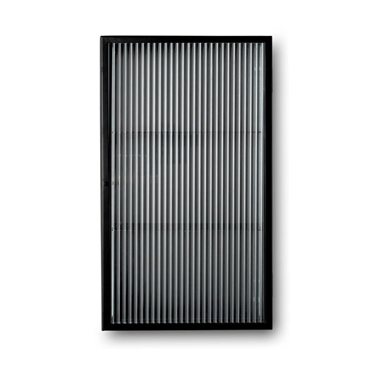 Haze Wall Cabinet - Reeded Glass - Black