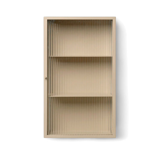 Haze Wall Cabinet Reeded Glass - Cashmere