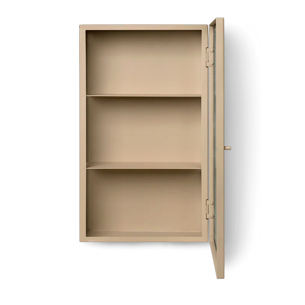 Haze Wall Cabinet Reeded Glass - Cashmere