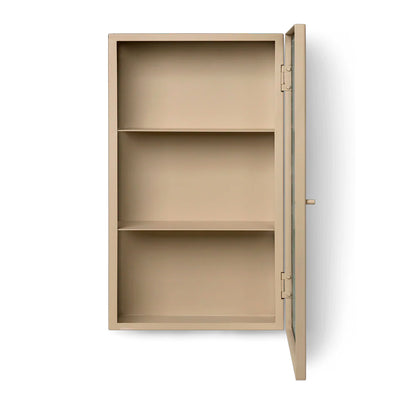 Haze Wall Cabinet Reeded Glass - Cashmere