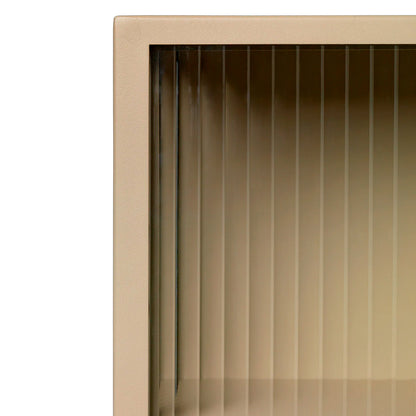 Haze Wall Cabinet Reeded Glass - Cashmere