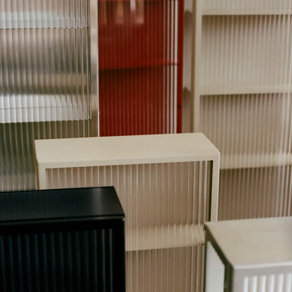 Haze Wall Cabinet Reeded Glass - Cashmere