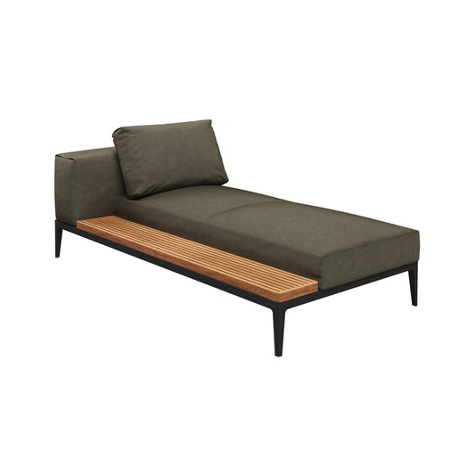 Grid Chaise Unit - Teak | Meteor