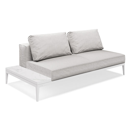 Grid End Table Unit - Ceramic | White