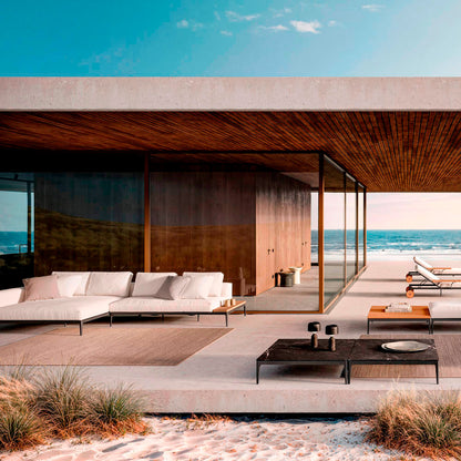 Grid End Table Unit - Teak | Meteor