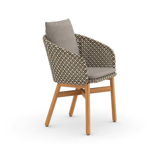 Mbrace Armchair with Teak Base - Pepper