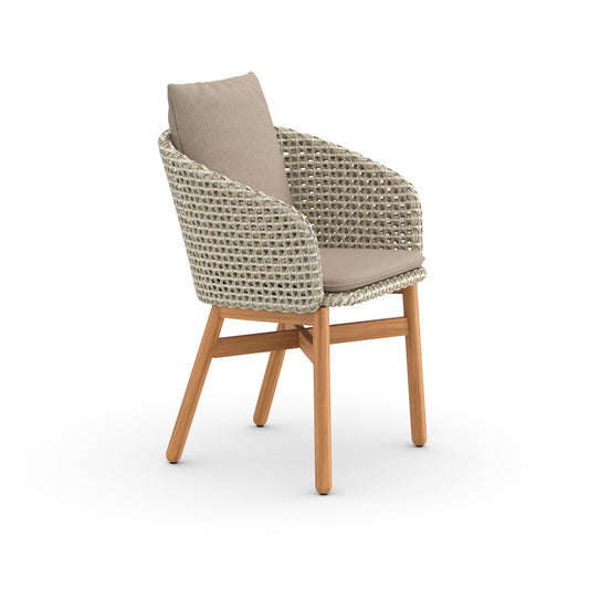 Mbrace Armchair with Teak Base - Sea Salt