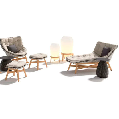 Mbrace Daybed with Teak Base - Pepper