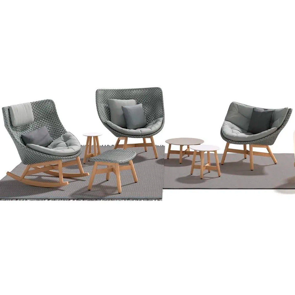 Mbrace Lounge Chair with Teak Base - Pepper