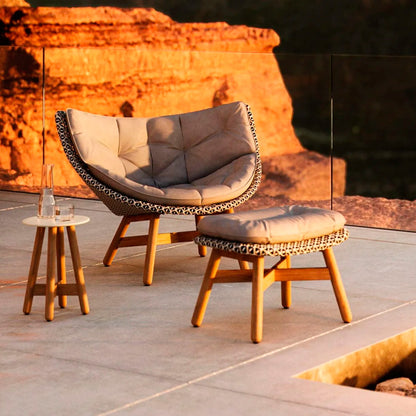 Mbrace Lounge Chair with Teak Base - Pepper