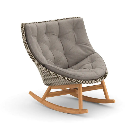 Mbrace Rocking Chair with Teak Base - Pepper
