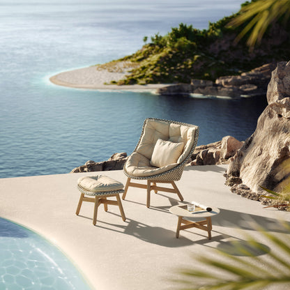 Mbrace Lounge Chair with Teak Base - Pepper