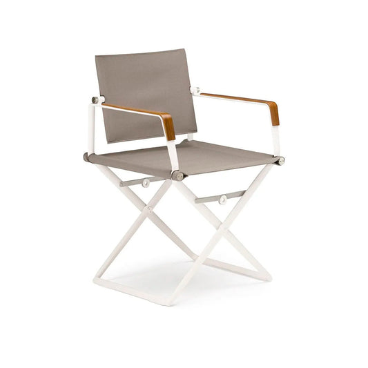 Seax Armchair with Teak-Finished Plywood - Sail Taupe