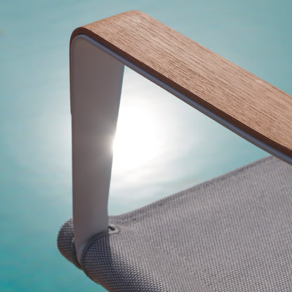 Seax Armchair with Teak-Finished Plywood - Sail Taupe