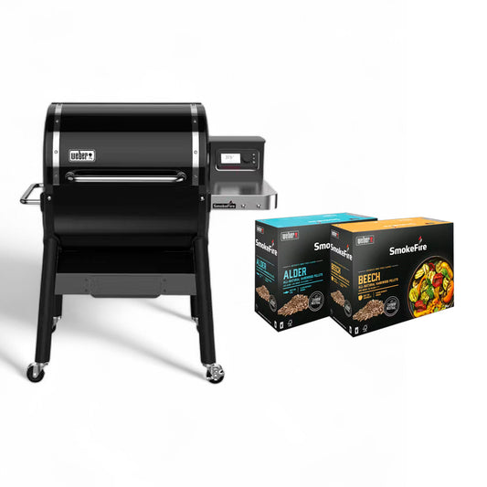 SmokeFire EX4 GBS Pellet Grill + FREE 8 Kg Hardwood Pellets
